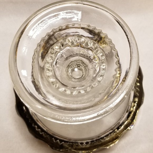 Vintage Colony Glass Silver Crown Platinum Compote - Picture 4 of 4